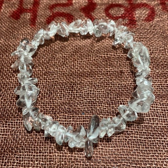 Katmandu Trading Company Jewelry - Clear Quartz Chips Stretch Bracelet